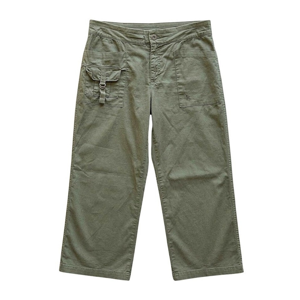 Olive Green Cargo Cropped Pants‎ Medium 8/10 Utility Capris Cabincore
